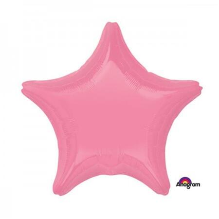 ANAGRAM 19 in. BRT Bubblegum Pink Star Balloon, 5PK 82727